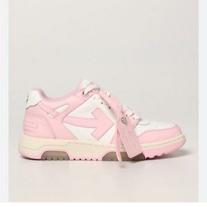 Off-white out of office pink and white sneaker